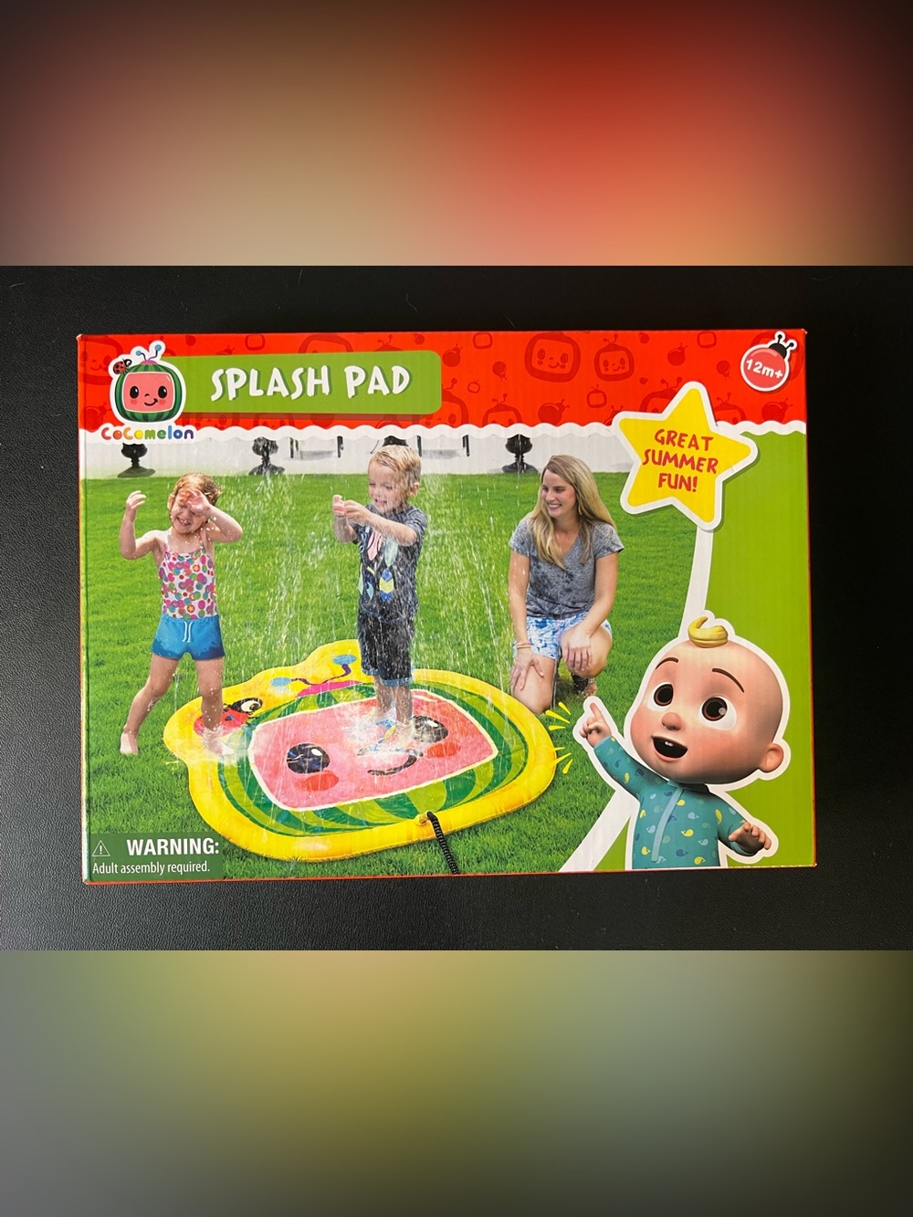 CoCoMelon Splash Pad Melon Outdoor Play Mat Sprinkler for Kids 12M+ New